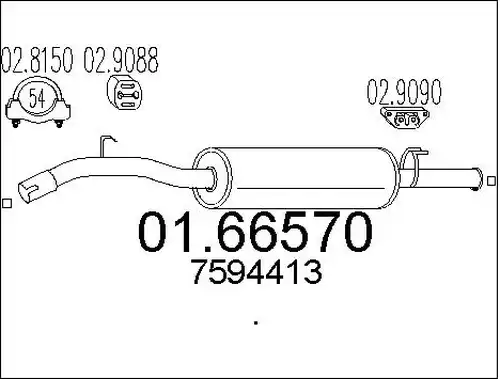 крайно гърне MTS 01.66570