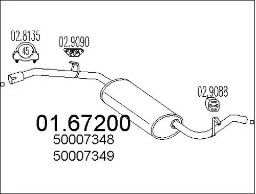 крайно гърне MTS 01.67200