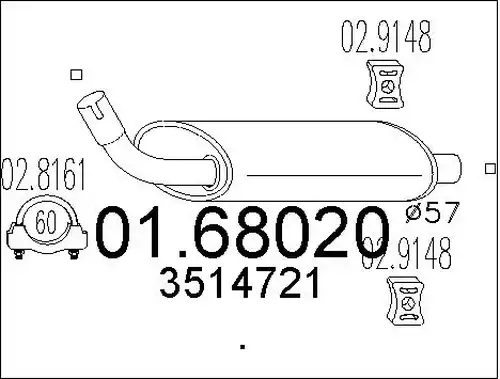 крайно гърне MTS 01.68020