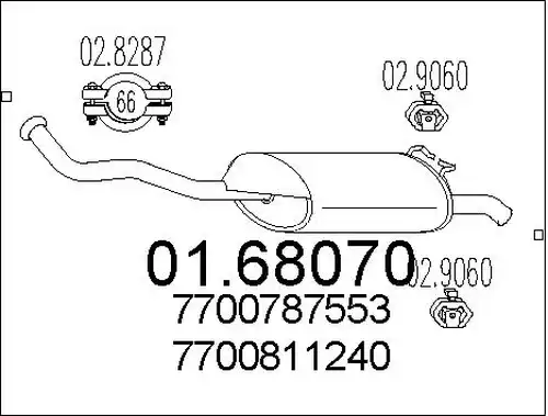 крайно гърне MTS 01.68070