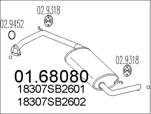 крайно гърне MTS 01.68080