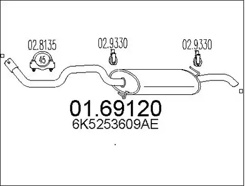 крайно гърне MTS 01.69120