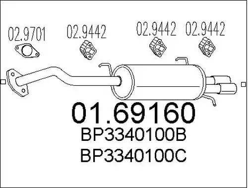 крайно гърне MTS 01.69160