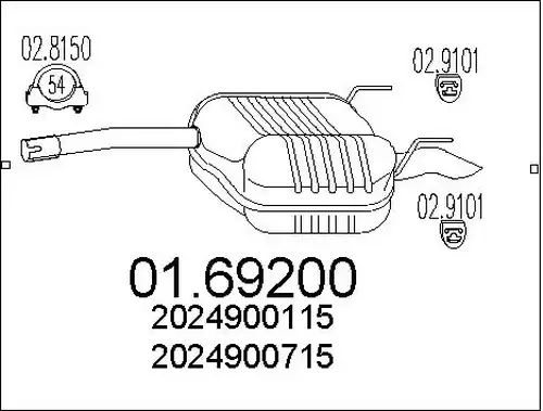 крайно гърне MTS 01.69200