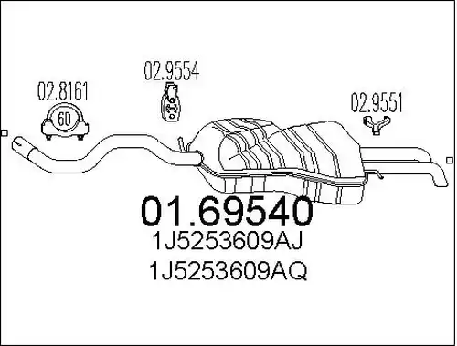 крайно гърне MTS 01.69540