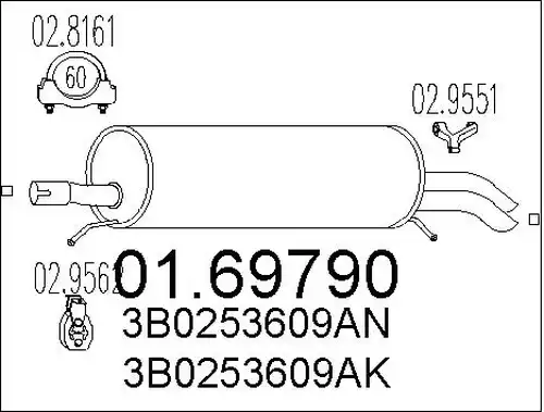 крайно гърне MTS 01.69790