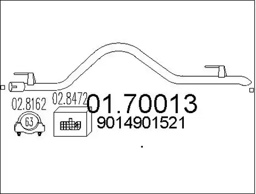 изпускателна тръба MTS 01.70013