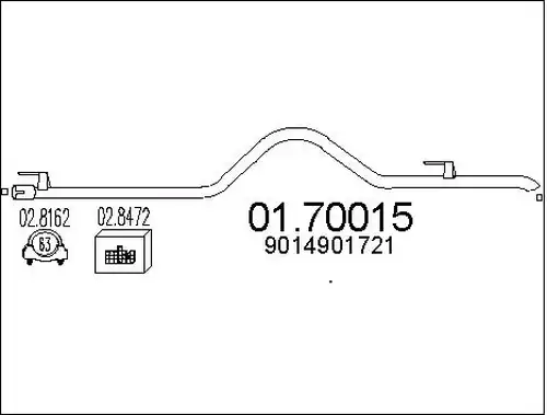 изпускателна тръба MTS 01.70015