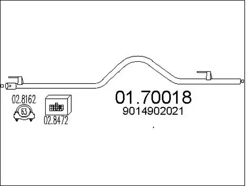 изпускателна тръба MTS 01.70018