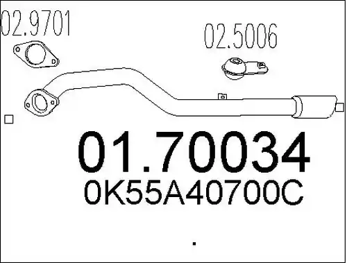 изпускателна тръба MTS 01.70034