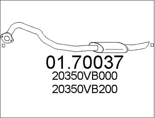 изпускателна тръба MTS 01.70037