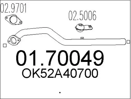 изпускателна тръба MTS 01.70049