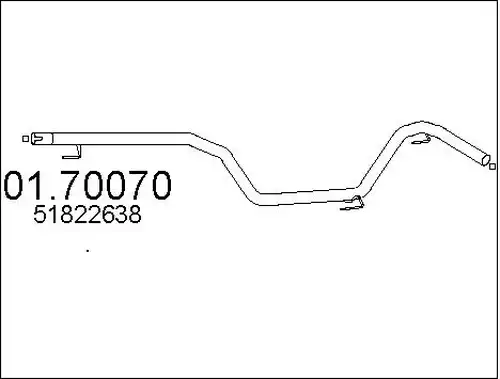 изпускателна тръба MTS 01.70070