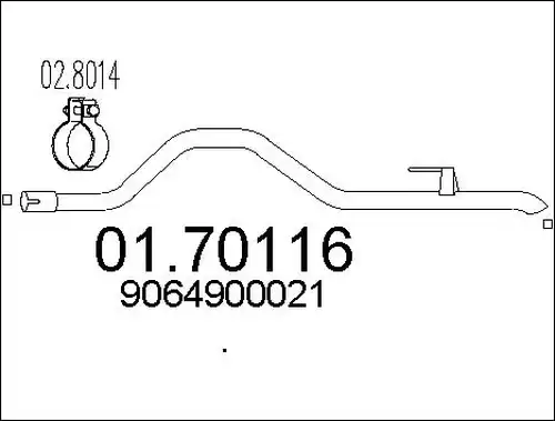изпускателна тръба MTS 01.70116