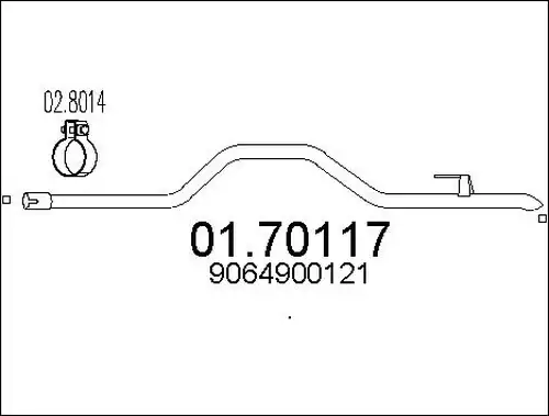 изпускателна тръба MTS 01.70117