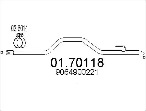 изпускателна тръба MTS 01.70118