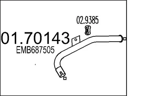 изпускателна тръба MTS 01.70143
