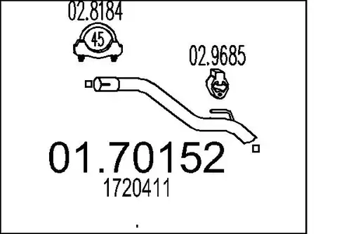 изпускателна тръба MTS 01.70152