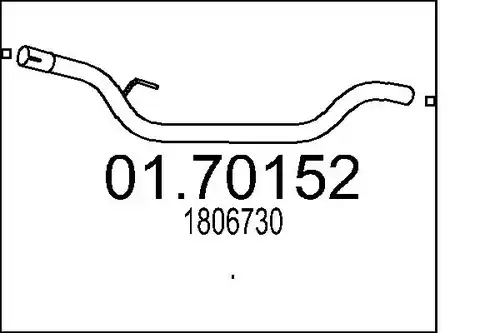 изпускателна тръба MTS 01.70163