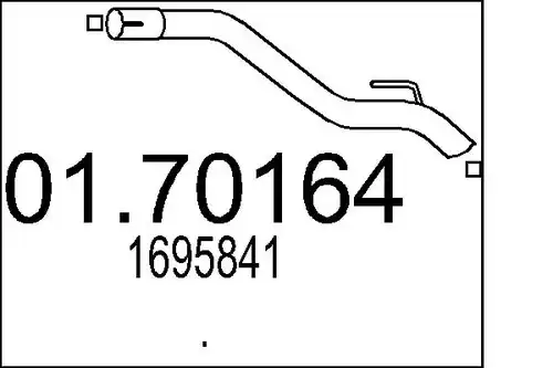 изпускателна тръба MTS 01.70164