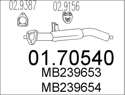 изпускателна тръба MTS 01.70540