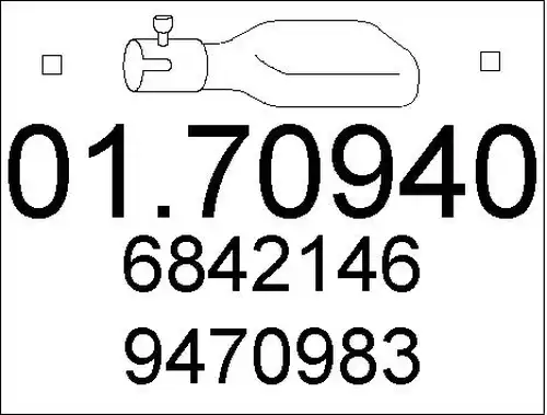 изпускателна тръба MTS 01.70940