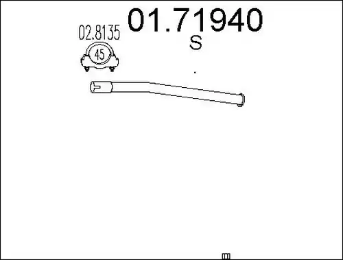 изпускателна тръба MTS 01.71940