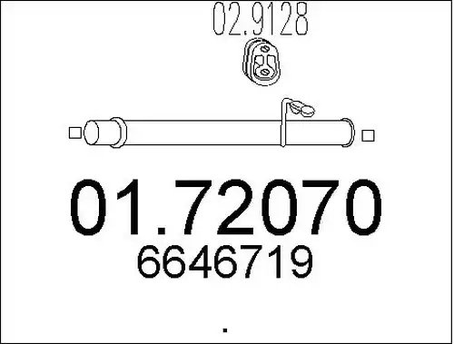 изпускателна тръба MTS 01.72070