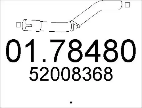 изпускателна тръба MTS 01.78480