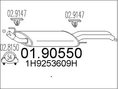 крайно гърне MTS 01.90550