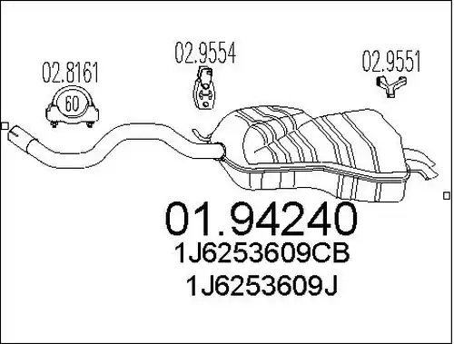 крайно гърне MTS 01.94240