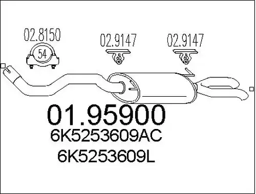 крайно гърне MTS 01.95900