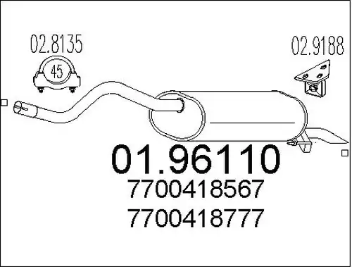 крайно гърне MTS 01.96110