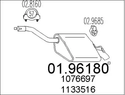 крайно гърне MTS 01.96180