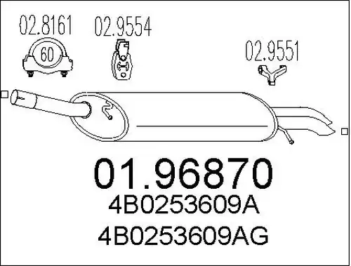 крайно гърне MTS 01.96870