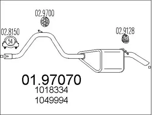 крайно гърне MTS 01.97070