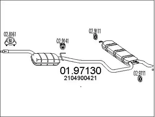 крайно гърне MTS 01.97130