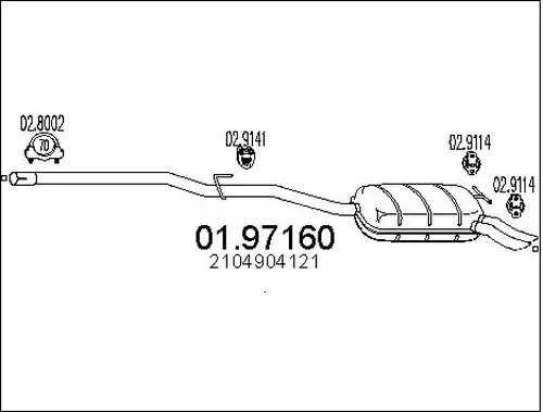 крайно гърне MTS 01.97160