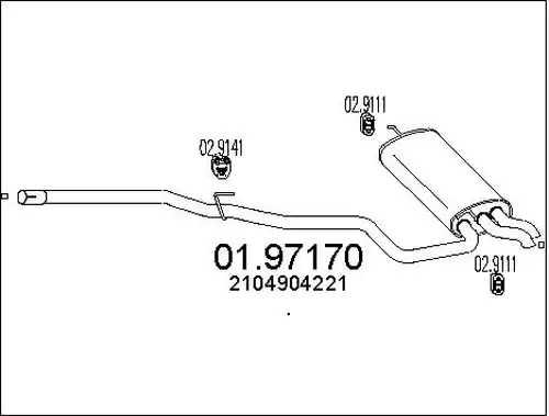 крайно гърне MTS 01.97170