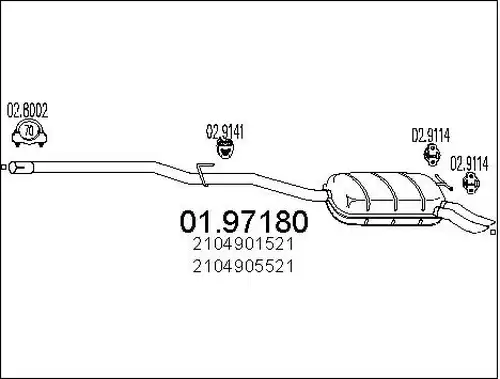 крайно гърне MTS 01.97180