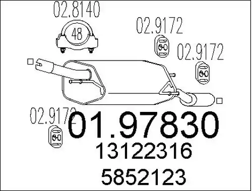 крайно гърне MTS 01.97830