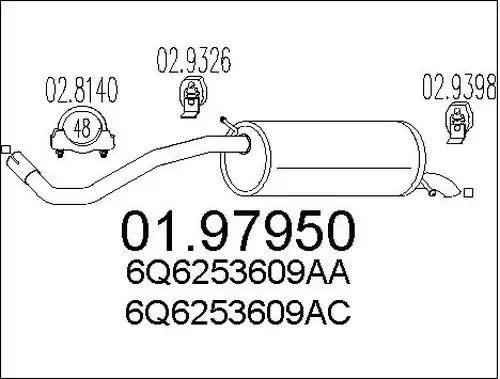 крайно гърне MTS 01.97950