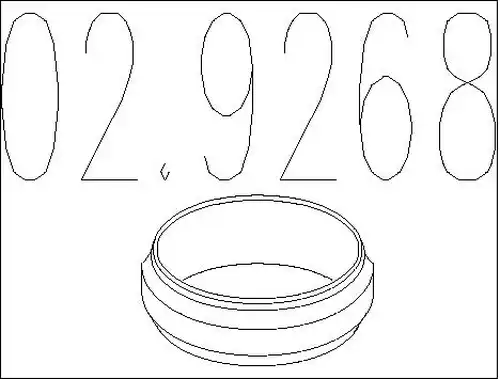 уплътнителен пръстен, изпуск. тръба MTS 02.9268
