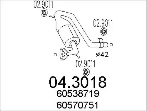 катализатор MTS 04.3018