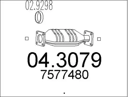 катализатор MTS 04.3079