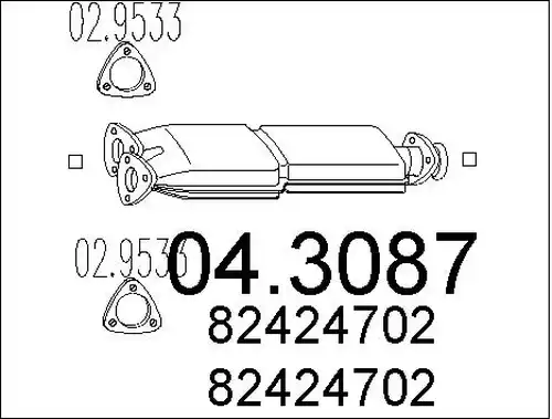 катализатор MTS 04.3087