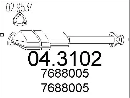 катализатор MTS 04.3102