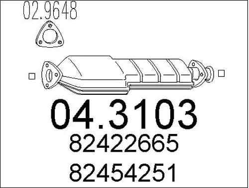 катализатор MTS 04.3103