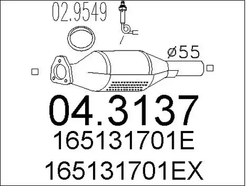 катализатор MTS 04.3137