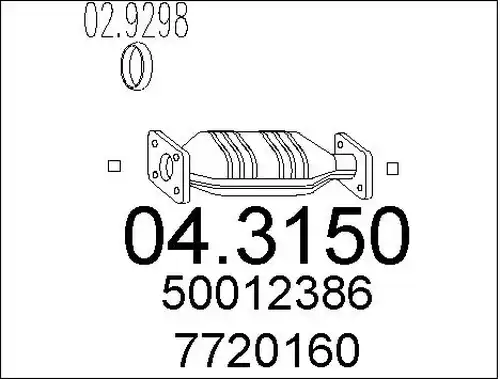 катализатор MTS 04.3150